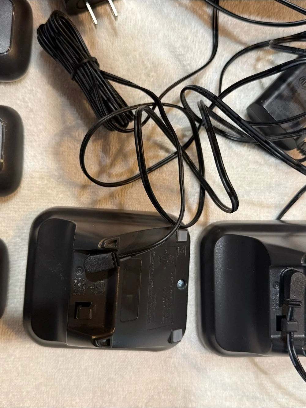 AT&T Silver & Black Cordless Phone System with 3 Handsets